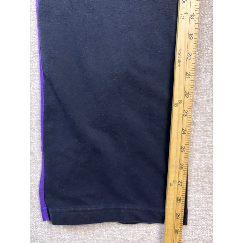 Y2K Nike The Athletic Dept Womens XL Black Purple Side Stripe Sweatpants Joggers